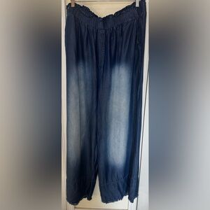 Zenana Womans Wide Leg Lyocell Pant 3X- soft-flowy-lightweight.